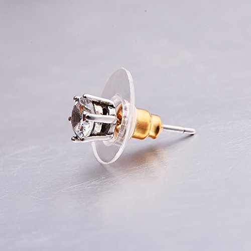 1 Bullet+Clutch+Earring+Safety+Silver