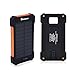 Renogy 10000mAh Solar Phone Charger, Outdoor Waterproof Solar Power Bank, Dual USB Solar Panel Portable Battery Charger Backup with Led Light for iPhone, iPad, Android, GoPro Camera.