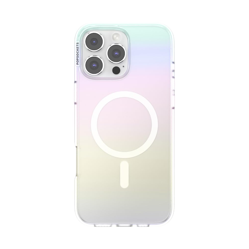PopSockets iPhone 16 Pro Max Case Compatible with MagSafe, Phone Case for iPhone 16 Pro Max, Wireless Charging Compatible, Case Only, Cute PopSockets - Shimmer
