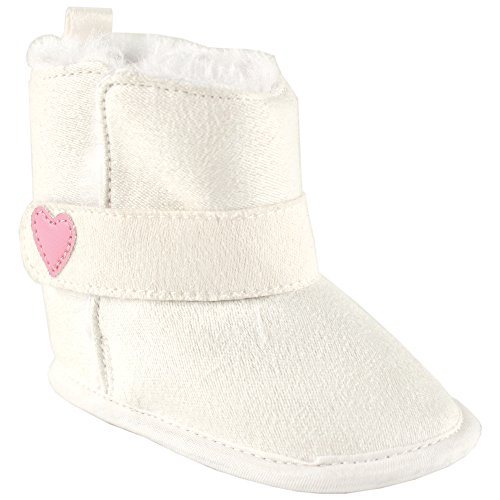 Luvable Friends Baby Girl's Winter Boots (Infant), White, 12-18 Months M US Infant