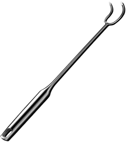 Hameçon à Viande En Acier Inoxydable Pour Barbecue - Spatule Avec Poignée Pour Steak, Côtes Levées Et Légumes (1 Pièce)