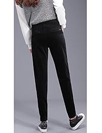 Pantalones ajustados para dama de pana elástica