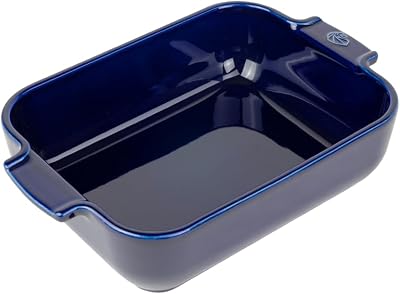 Peugeot Ceramics Rectangular Baking Dish 25 cm Blue Handles Oven Safe