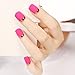 24PCS Matte with Metallic French Acrylic False Fake Full Nail Tip Art Rose Red&Gold