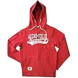 Kappa Slim Fit Italian Designer's Mens Authentic Full Zip Hooded Fleece Winter Jacket (Red, Medium)