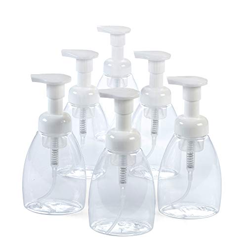 Parker Eight Foaming Hand Soap Dispenser (6 pk) Soap Foam Dispenser (8.5 oz) BPA Free Soap Dispenser- Refillable and Eco Friendly