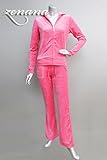 TheMogan Women's Velour Tracksuit Hoodie and Pants Set