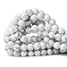 Qiwan 35PCS 10mm Natural White Turquoise Gemstone Jewellery String, Round Loose Beads for DIY Jewelry Making, 1 String/15 Inches