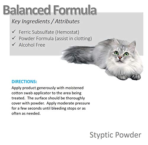 Vet Worthy Styptic Powder for Cats (0.5 oz Powder)