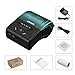 WELQUIC Portable Mini Wireless 58mm Bluetooth High Speed Direct Thermal Printer, Compatible with Android & iOS & Windows & Linux Systems and ESC/POS Print Commands Set