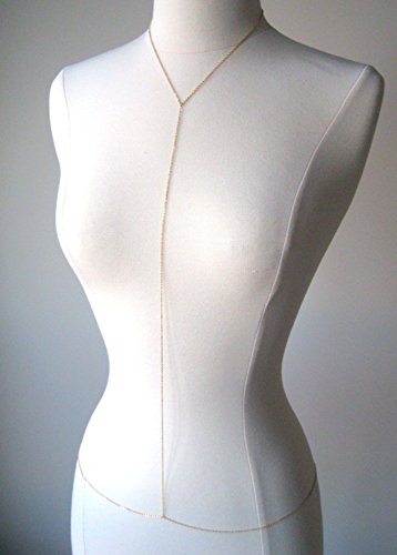 Sexy Crossover Body Belly Bra Rose Gold Chains Necklace Jewelry for Women Harness Body Chain Choker Necklace Bikini Beach Body Jewelry