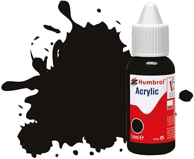 Humbrol Model Paint DB0085 No 85 Black Satin 14ml Acrylic Hobby Paint