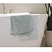 Buddha Bath Extra Long Exfoliating Shower Towel Washcloth (Medium Exfoliate) - Silver Blue & White - (2 Pack)