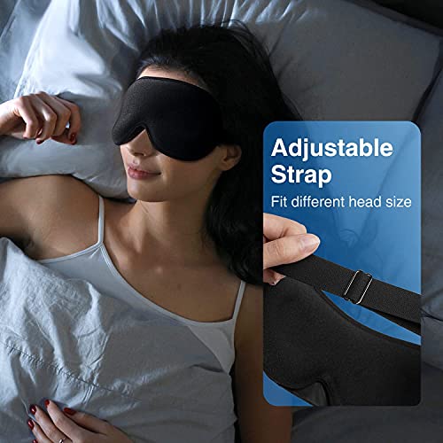 YFONG Weighted Sleep Mask, Women Men 3D Eye Mask Blocking Lights