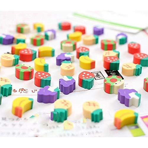 Yagot 50PCS Kinder Studenten nette Minifrucht-Spielzeug Radiergummi Briefpapier Werkzeug Karikatur Spielzeug Radiergummis