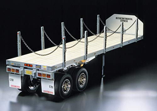TAMIYA 56306 1:14 Flachbett-Auflieger, Bausatz zum Zusammenbauen, RC Truck, fernsteuerbarer, Lastwagen, LKW… – Bild 4
