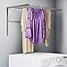 brightmaison Wall Mount Clothes Drying Rack & Laundry Room Organizer, 6.5 Yards Drying Capacity Stainless Steel Silver Set of 2 Laundry Rack