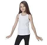 CAOMP Tank Tops For Girls, Certified Organic Cotton, Sleeveless, Ribbed Tees.