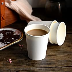 RACETOP [1000 pack] 8 oz Paper Coffee Cups
