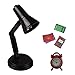 Dengguoli Six-Piece Set 1/12 Dollhouse Miniature Metal Alarm Clock LED Desk Reading Lamp Toy Cute Doll House Mini Book Notebook Magazine