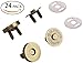 Mini Skater 24 Sets Magnetic Button Clasp Snaps - Purses, Bags, Clothes - No Tools Required - Choose Small or Large Magnetic Button Size: 14mm (Bronze)