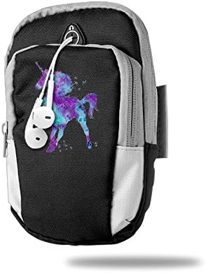 Galaxy Purple Unicorn Unisex Outdoor Sports Cute Arms Package Punch Case Holder For Mobile Cell Phone