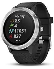 Garmin 010-01769-01 Vivoactive 3, GPS Smartwatch with Contactless Payments and Built-In Sports Apps, Black with Silver Hardware