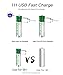 Delipow AA Rechargeable Batteries，USB 1.5V Lithium Rechargeable Batteries 2800mWh AA Battery,1 H Quick Charge ,1200 Cycle with 2 in 1 Micro USB Cable - 2 Pack