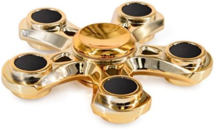CM Fidget Spinner Toy, Ultra High Speed Bearings, Smooth 1-3 Minute Finger Spins, Perfect For ADD, ADHD, Anxiety, and Autism Adult Children (D# Gold)