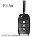 Coolbestda Rubber 4buttons Flip Key Fob Remote Cover Case Protector Holder Keyless Entry for 2016 2017 2018 2019 Kia Optima Soul Sorento Sportage Forte Rio Sedona （Not Fit Smart Key Fob）