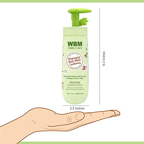 WBM Care Kids 3 in 1 Shampoo Conditioner And Body Wash Nourishes Baby