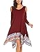 BURLADY Women's Loose Tunic Dresses Cold Shoulder Boho Style Casual Swing T-Shirt Dress