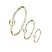 Sterling Silver Cartilage Earrings Dainty Thin Small Hoop Earring Hypoallergenic Mini/Tiny Ear Piercing Endless Ball Bead Cut Nose Lip Sleeper for Women (10/12/14mm Gold)