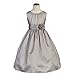 Sweet Kids Little Girls' Shimmering Pleated Crystal Taffeta Flower Girl Dress