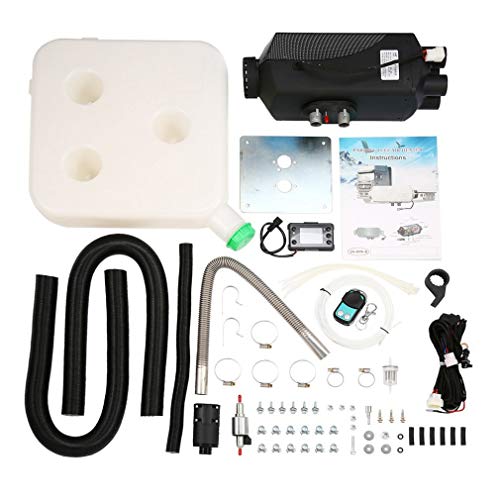 12V 8KW diesel Air Heater Vent,Duct,Caravan Bus Motorhome +Remote Control+LCD,black