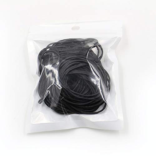 Romlon Tattoo Rubber Bands, 100PCS Stretchable Elastic Rubber Bands Loop Damping Soft Rings for Tattoo Piercing Ink Supply Tattoo Machine Needles Supply Black - Thumbnail 4