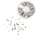 Nail Art Set，DIY Nail Design Tool with 30 Mixed Colors Striping Tapes Stickers，15 Drawing Polish Brush Set, 12 Colors Rhinestones, 3D Nail Art Gold/Silver Studs