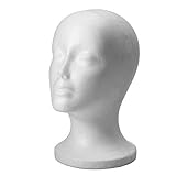 Kekailu Female Head Model Wig Hair Hat Display Styrofoam Foam Mannequin Manikin