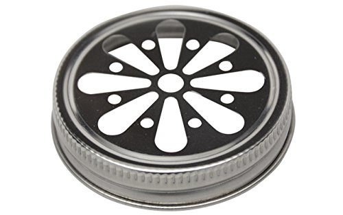 Click Here to See More Images Stainless Steel Daisy Cut Lids for Mason, Ball, Canning Jars (5 Pack, Wide Mouth)