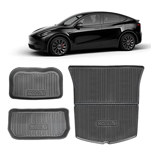 Toplight Trunk and Frunk Mats for Tesla Model Y, Durable Flexible 3D Trunk and Frunk Mats Tesla