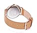 Womens Watches Analog Leather Wrist watch, Rose Gold Case Simple Watches for Women Light Brown -Voeons