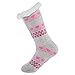 DG Hill Treehouse Knit (2 Pack) Womens Thick Knit Sherpa Fleece Lined Thermal Fuzzy Slipper Socks with Grippers
