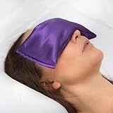 Amethyst Eye Mask Pillow with Lavender and Organic Flaxseed. Hot Or Cold. Soothing and Relaxing. Can Help with Sleep, Headaches & Migraines, Puffy/Dry Eyes and Muscular Pain