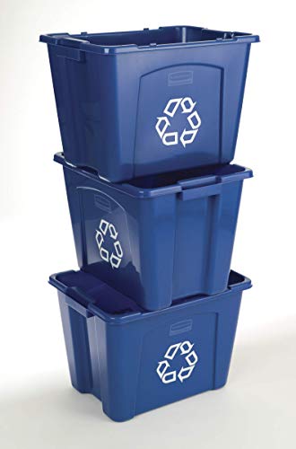 5 Rubbermaid+Commercial+Stackable+Recycling+FG571473BLUE