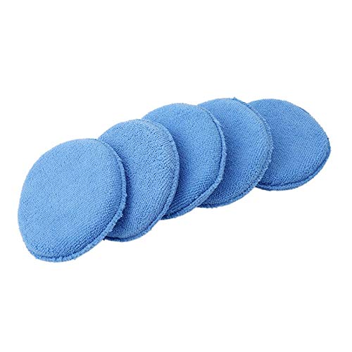 Sponges & Scouring Pads - 5pcs Pack Blue 5 Inch With Pockets Car Wash Auto Soft Wax Sponges Vehicles Care Cleaning Sponge - Gloves Magic Stick Tools Bulk Bathroom Sponge Swab Aquarium Dish Face - Thumbnail 6