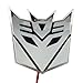 TORCHSTAR Edge Glowing LED Transformers Decepticons Car Emblem - White