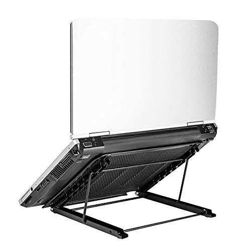 Laptop Tablet Stand, Foldable Portable Ventilated Desktop Laptop Holder, Universal Lightweight Adjustable Ergonomic Tray Cooling (black2)