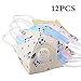 5PCS Cartoon Cute PM2.5 Anti-Dust Mouth Face Mask for Kids Disposable Non-Woven Fabric Masks With Respiration Valve (5PC Panda)