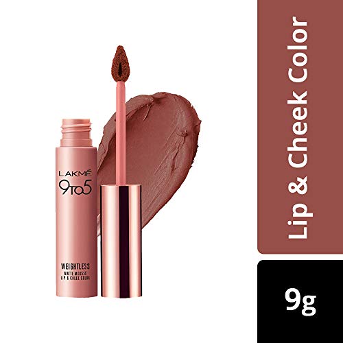 Lakme 9 to 5 Weightless Mousse Lip & Cheek Color, Burgundy Lush, 9 g 2 Lakme 9 to 5 Weightless Mousse Lip & Cheek Color, Burgundy Lush, 9 g - Image 2