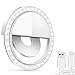 Rechargeable Selfie Ring Light - Tekcast 36 LED Clip-on LED Camera Light, Round Shape LED Fill-Light for Phone Pad Galaxy, Other Smart Photography Phones, White